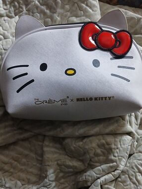 Hello Kitty White Cosmetic Bag with Red Bow